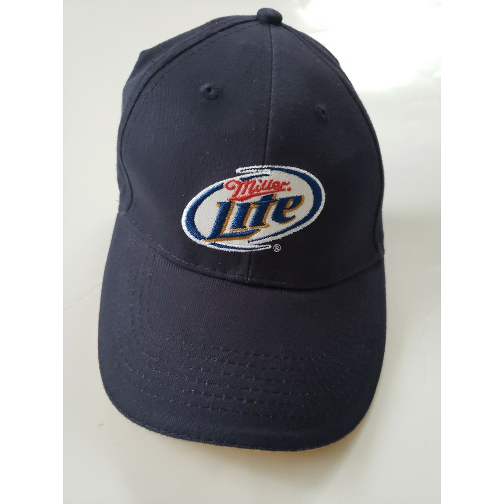 NWOT Miller Lite Logo Full Panel Cotton Hook and Loop Hat Golden Colorado Beer‎